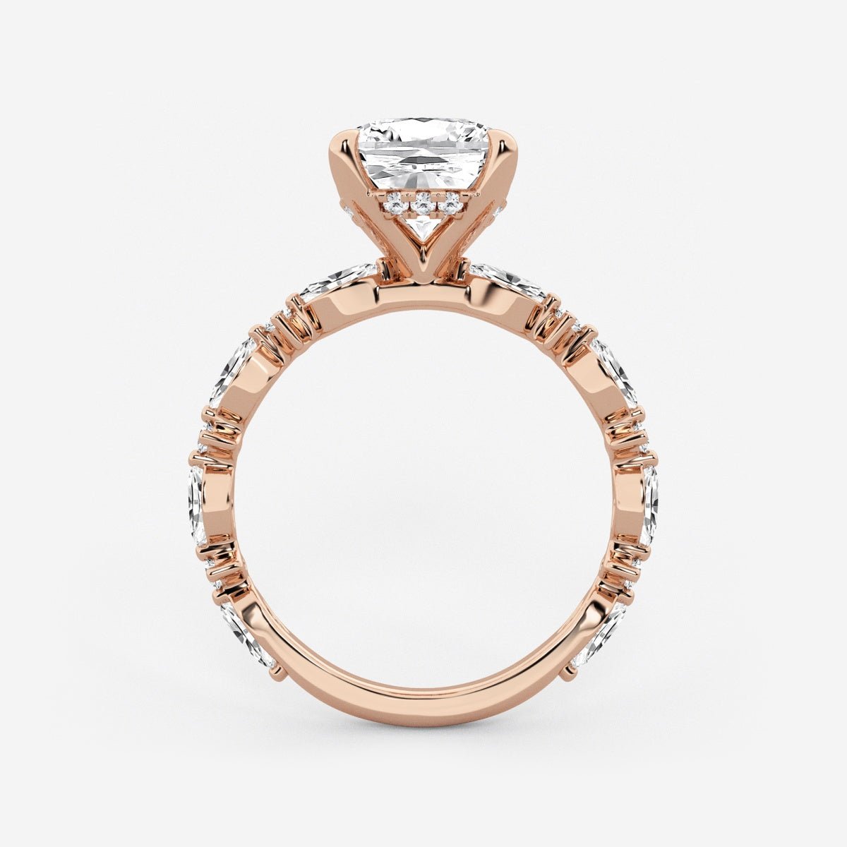 Emilia - Cushion Bridal Set Engagement Ring