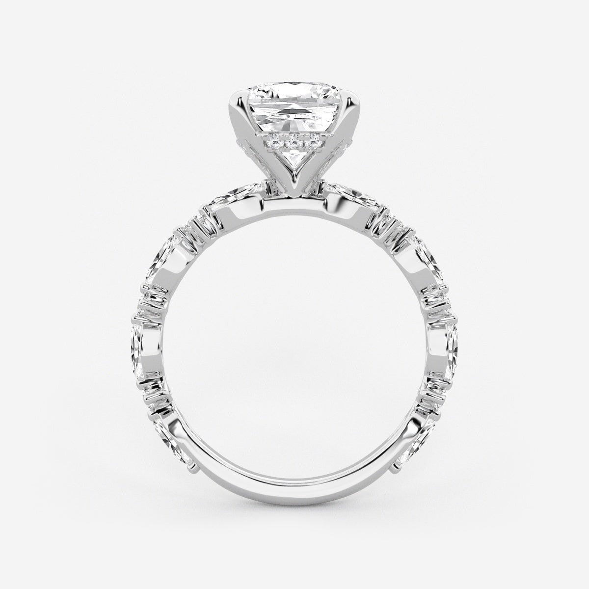 Emilia - Cushion Bridal Set Engagement Ring