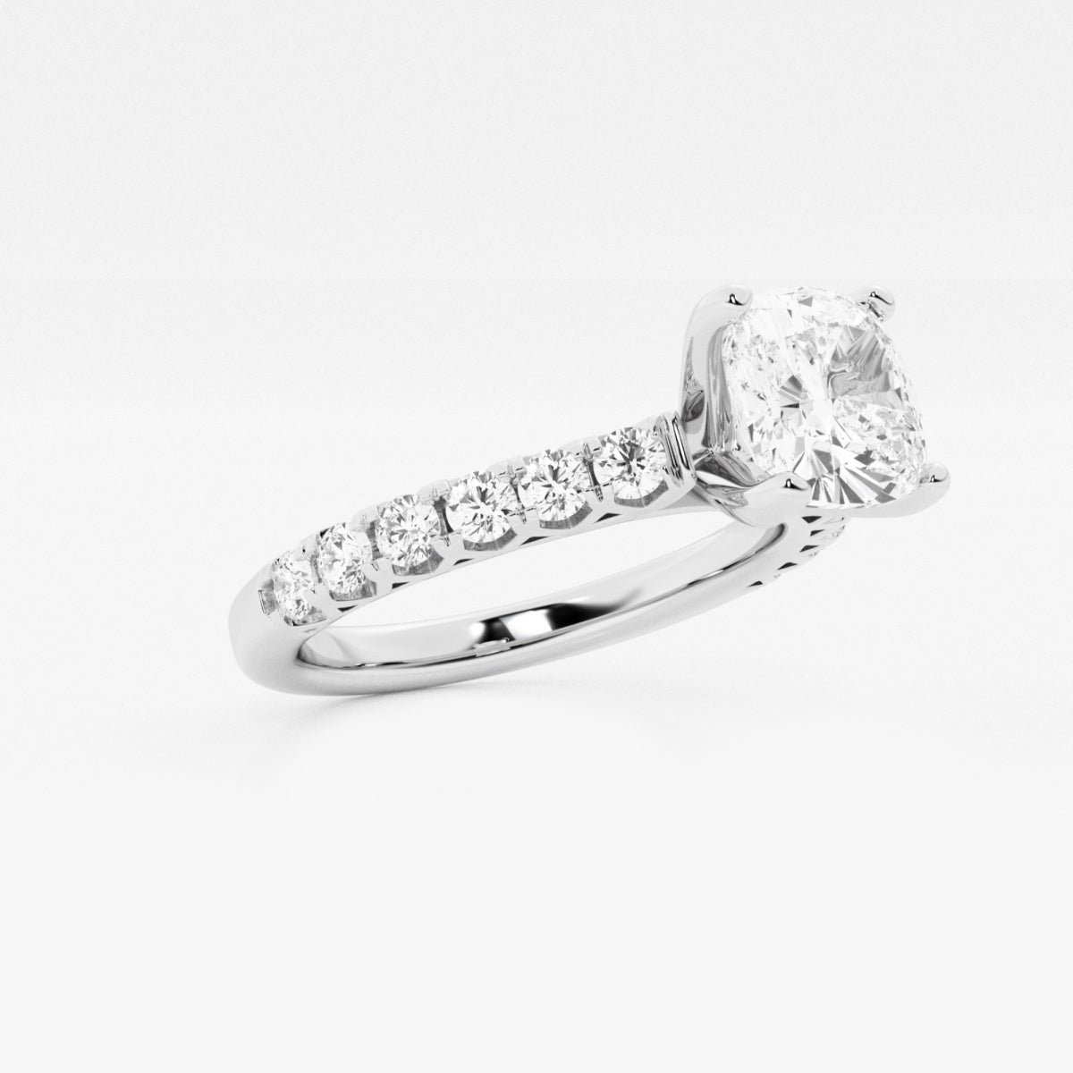 Aria - Crown-Inspired Side Stones Engagement Ring