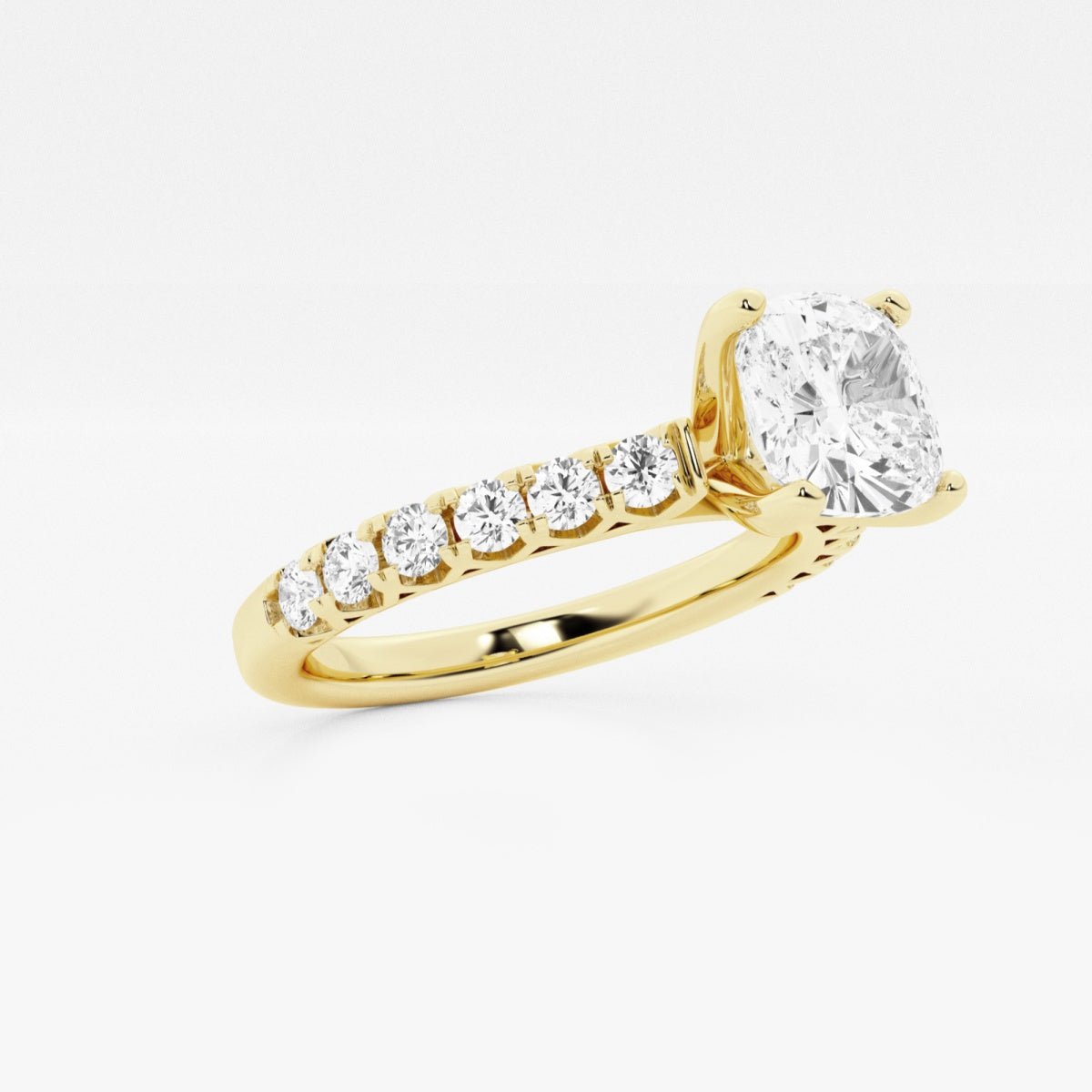 Aria - Crown-Inspired Side Stones Engagement Ring