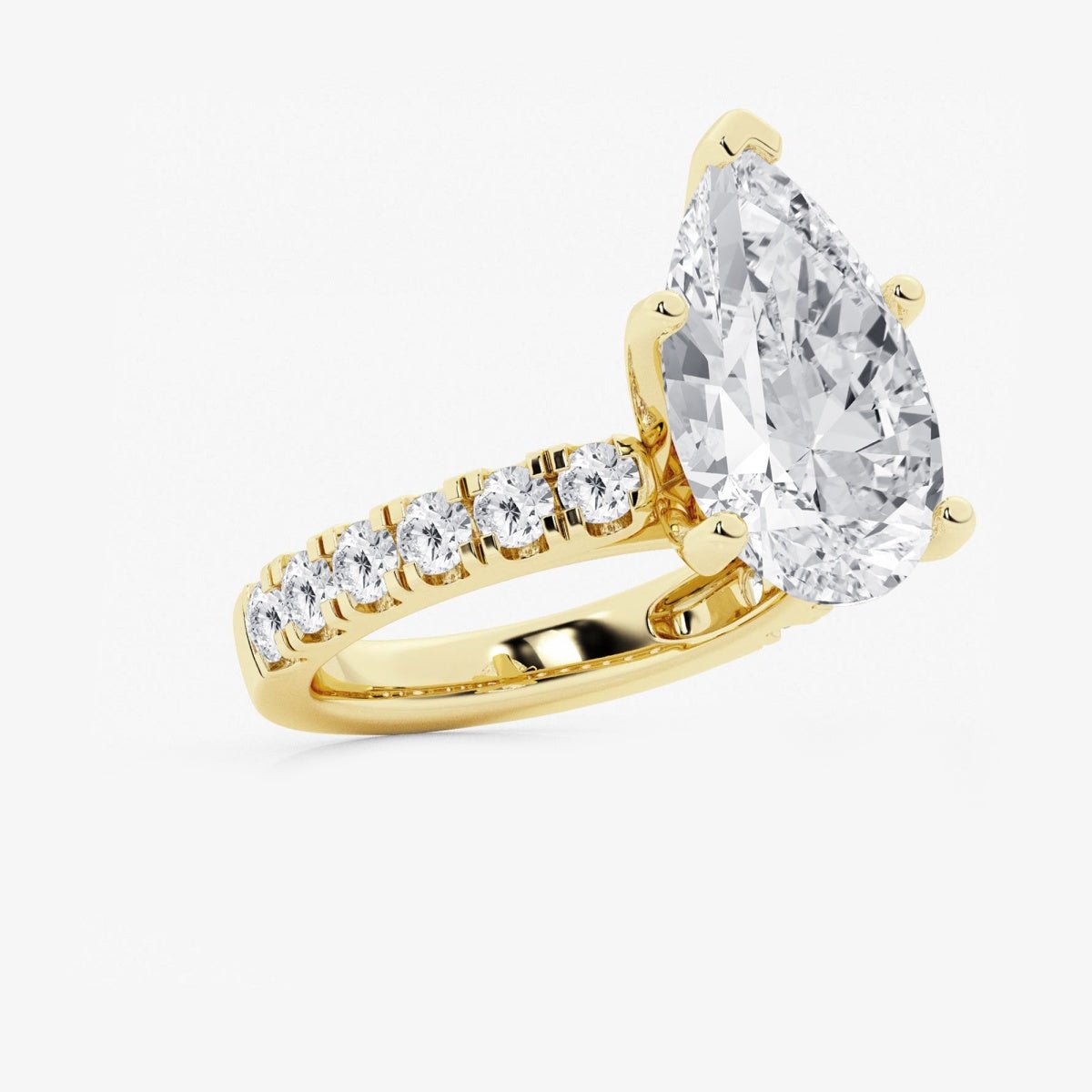 Aurora - Split Prong Side Stones Engagement Ring