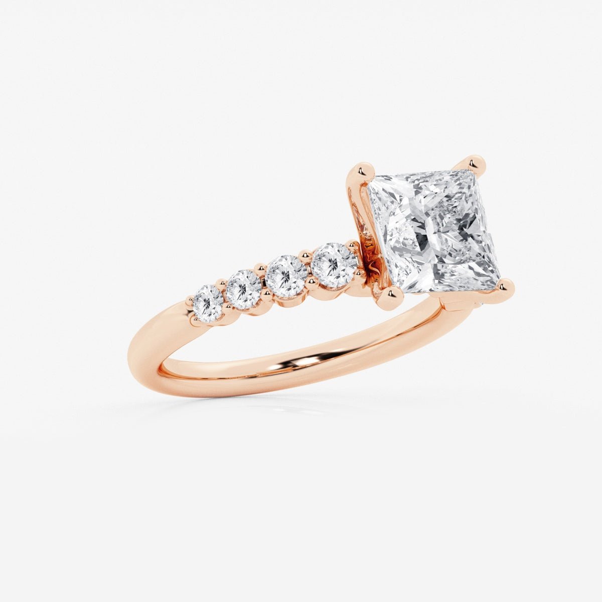 Elara - Graduated Side Stones Engagement Ring