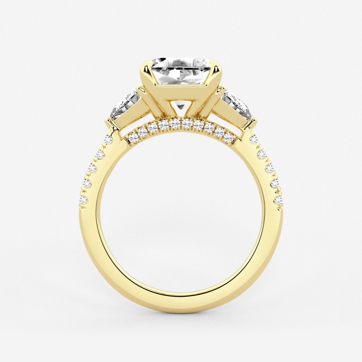 Isla - Three-Stone Bridal Set Engagement Ring