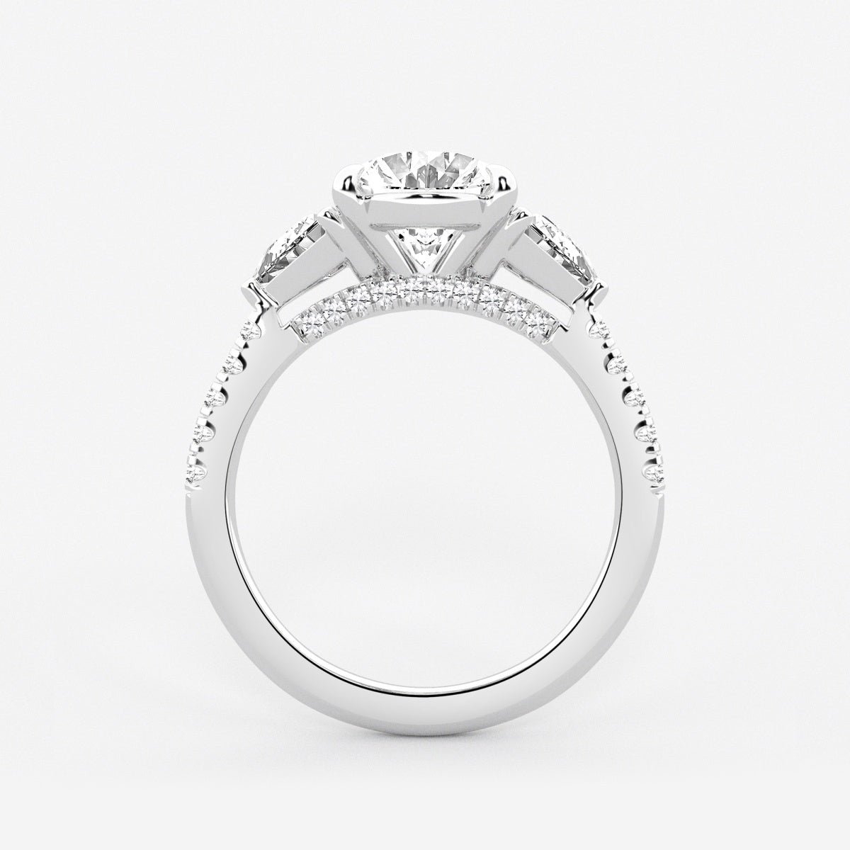Isla - Three-Stone Bridal Set Engagement Ring