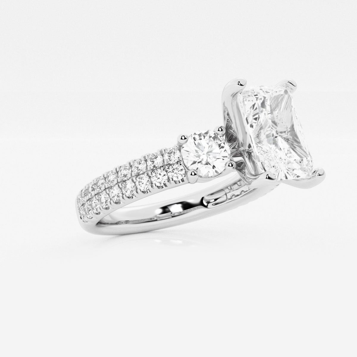 Vivienne - Double Row Accents Engagement Ring